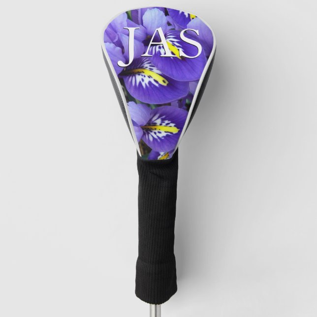 Miniatur Blue Irises Frühblut Golf Headcover (Vorderseite)