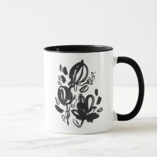 Miniatur-Blüte - Schwarzweiss Tasse