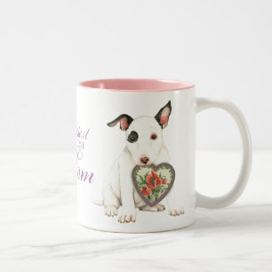 Miniatur Bull Terrier Herz Mama Zweifarbige Tasse