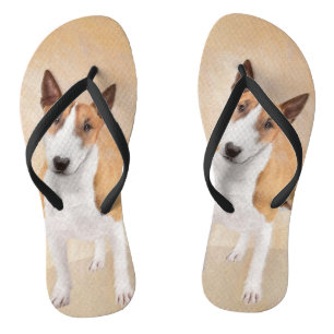 Miniatur Bull Terrier Malerei - Niedlich Original Flip Flops