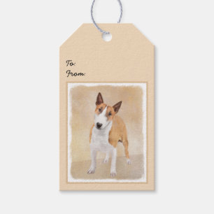 Miniatur Bull Terrier Malerei - Niedlich Original Geschenkanhänger