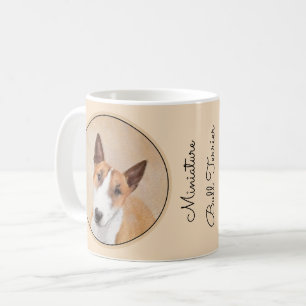 Miniatur Bull Terrier Malerei - Niedlich Original Kaffeetasse