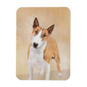 Miniatur Bull Terrier Malerei - Niedlich Original Magnet