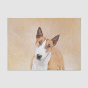 Miniatur Bull Terrier Malerei - Niedlich Original Seidenpapier