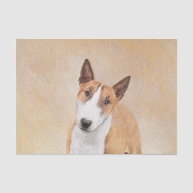 Miniatur Bull Terrier Malerei - Niedlich Original  Seidenpapier (Vorderseite)