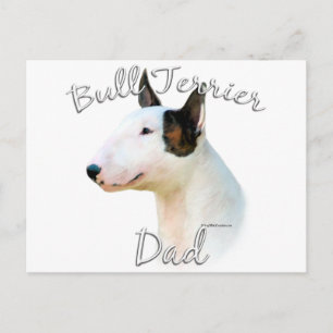 Miniatur-Bull-Terrier-Vater 2 Postkarte