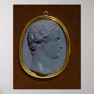 Miniatur, die das Profil von Tiberius trägt Poster
