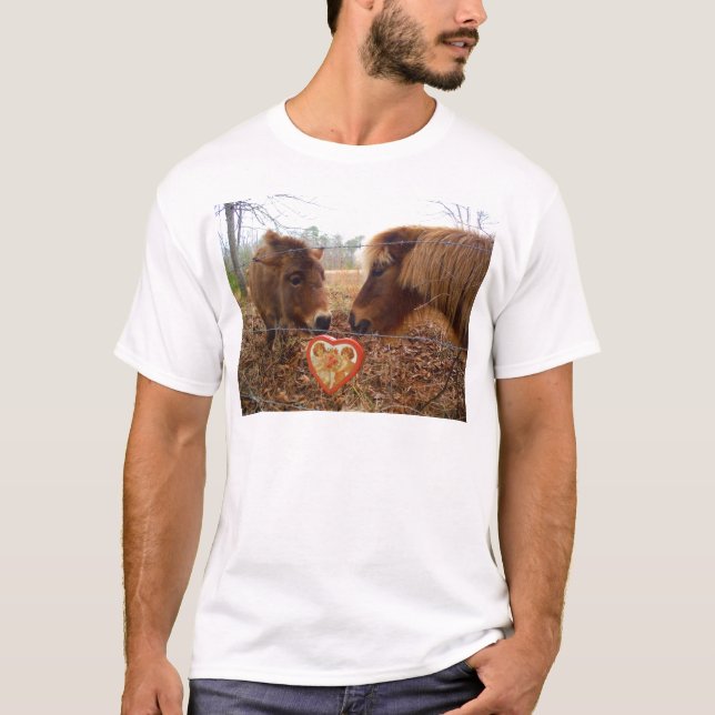 Miniatur Donkey & Horse Herzstück T-Shirt (Vorderseite)