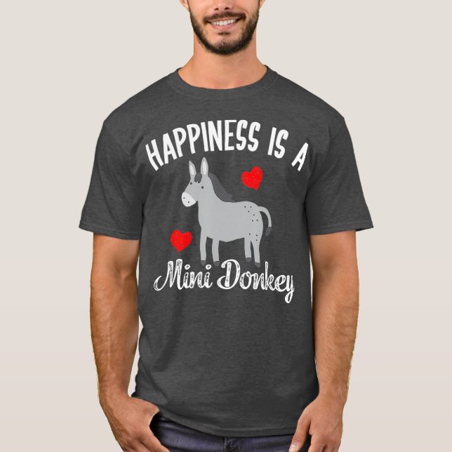 Miniatur Donkey Mini Donkey Pet Donkey Liebhaber T-Shirt (Vorderseite)