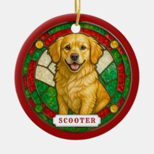 Miniatur-Golden-Retriever-Keramik-Ornament Keramik Ornament