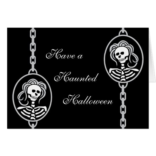 Miniatur-Gruß-Karte Halloweens Skeleton Karte
