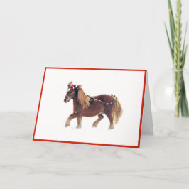 Miniatur Pferd Frohe Weihnachtskarte Dankeskarte