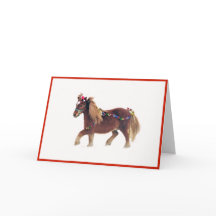 Miniatur Pferd Frohe Weihnachtskarte