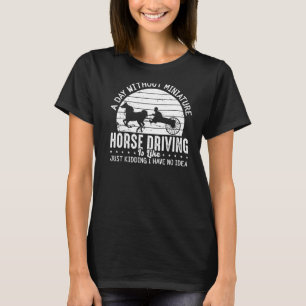 Miniatur-Pferd-Wagen Sattel Wagon Mini Hor T-Shirt