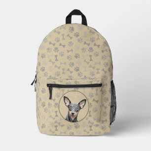 Miniatur Pinscher Malerei Niedlich Original Hunde Bedruckter Rucksack