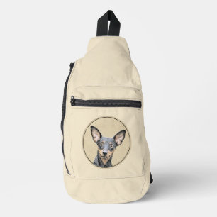 Miniatur Pinscher Malerei Niedlich Original Hunde Crossbody Bag