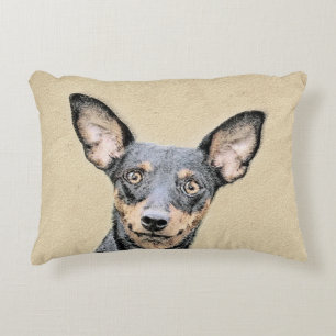 Miniatur Pinscher Malerei Niedlich Original Hunde Dekokissen