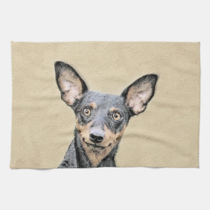 Miniatur Pinscher Malerei Niedlich Original Hunde Geschirrtuch