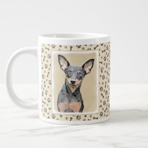 Miniatur Pinscher Malerei Niedlich Original Hunde  Jumbo-Tasse