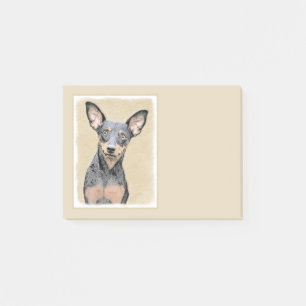Miniatur Pinscher Malerei Niedlich Original Hunde Post-it Klebezettel