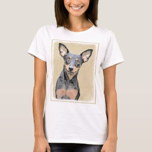 Miniatur Pinscher Malerei Niedlich Original Hunde  T-Shirt