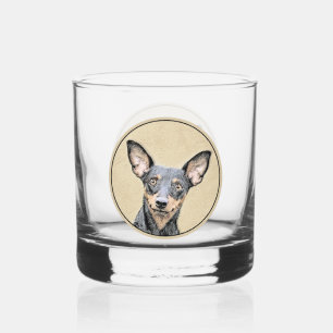 Miniatur Pinscher Malerei Niedlich Original Hunde Whiskyglas