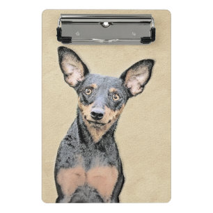 Miniatur Pinscher Malerei Niedliche Original Hunde Mini Klemmbrett
