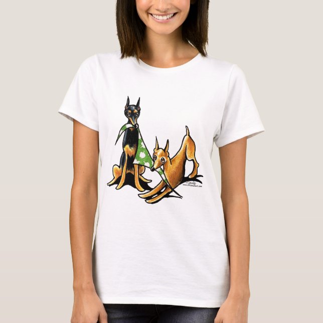 Miniatur Pinscher n Äpfel T-Shirt (Vorderseite)