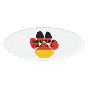 Miniatur-Pinscher-Namenspange Namenschild