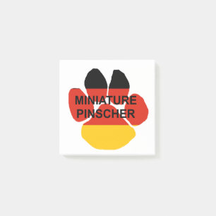 Miniatur-Pinscher-Namenspange Post-it Klebezettel