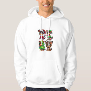 Miniatur Pinscher Weihnachtsbaum Santa Elf Costum Hoodie