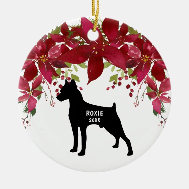 Miniatur Pinscher Weihnachtsschmuck (Vorne)