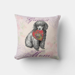 Miniatur-Poodle-Herz-Mama Kissen