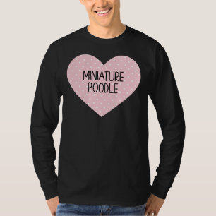 Miniatur-Poodle-Herz T-Shirt