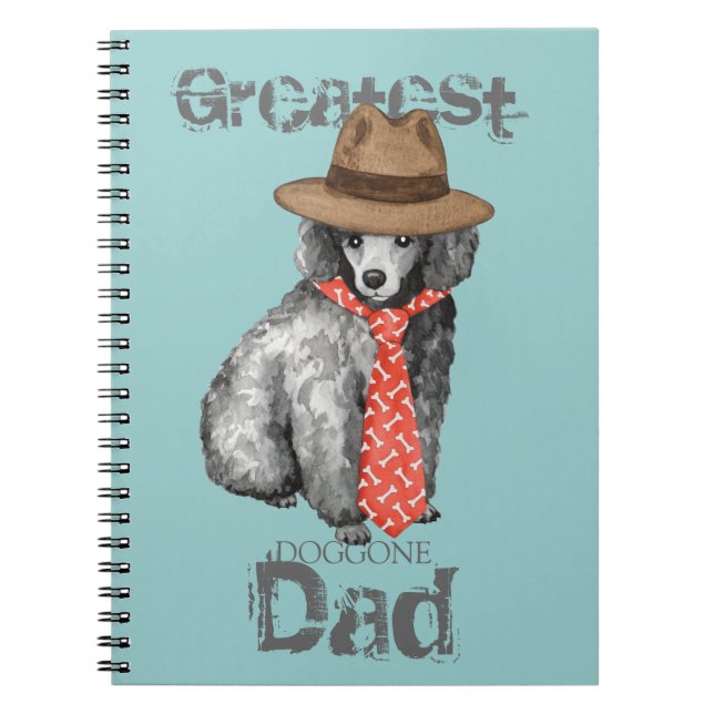 Miniatur Poodle Vater Notizblock (Vorderseite)