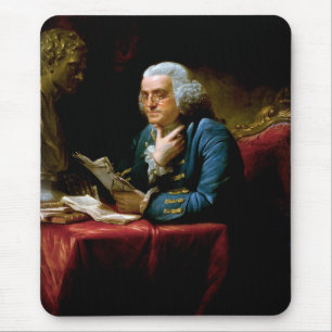 Miniatur-Porträt, Benjamin Franklin Gründungsvater Mousepad