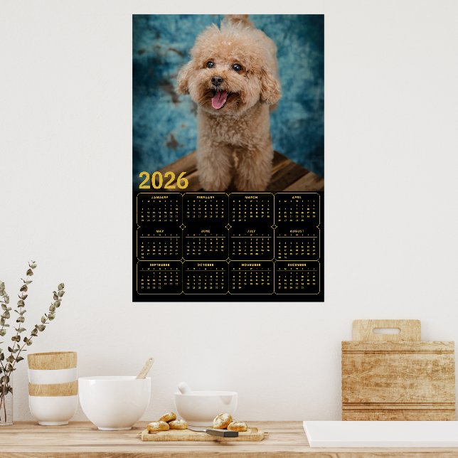 Miniatur-Pudel 2026 Kalender Poster (Küche)