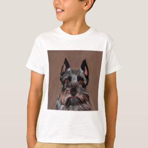 Miniatur Schnauzer Aquarellmalerei T-Shirt