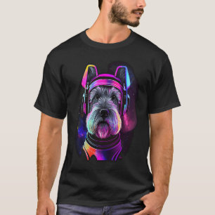 Miniatur Schnauzer Astronauten Hund Farbraum E T-Shirt
