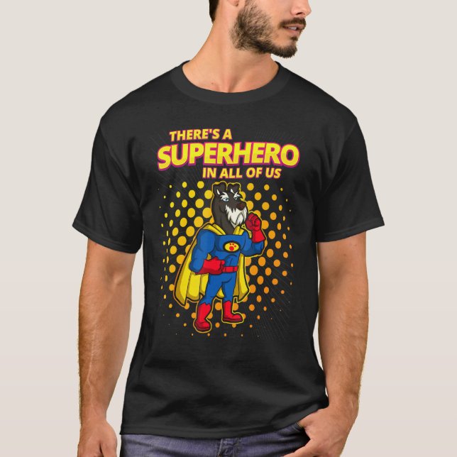 Miniatur Schnauzer Comic Shirt Geschenk Idee Boys  (Vorderseite)