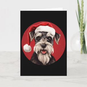 Miniatur Schnauzer Funny Xmas Mama Vater Hundelieb Karte