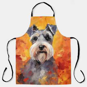 Miniatur Schnauzer HerbstErntedank Schürze