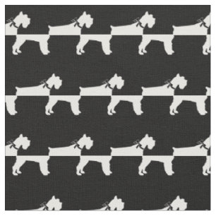 Miniatur Schnauzer Hund Silhouette Haustier Stoff