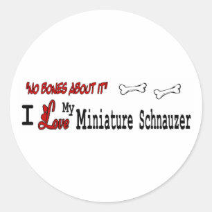 Miniatur-Schnauzer (I-Liebe)-Aufkleber Runder Aufkleber