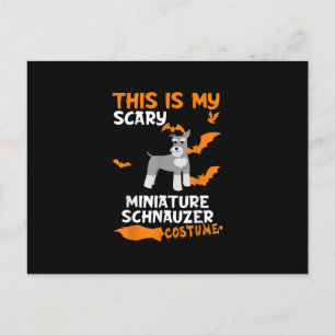 Miniatur Schnauzer Kostüm Halloween Lazy Beängstig Postkarte