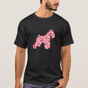 Miniatur Schnauzer Liebe Herzchen Hund Valentinsta T-Shirt