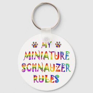 Miniatur Schnauzer Regeln Spaß Schlüsselanhänger