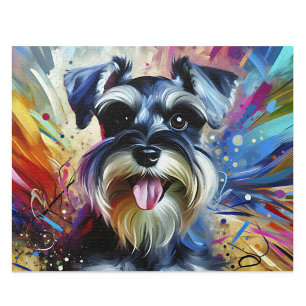 Miniatur Schnauzer Salz Pfeffer Hund Acryldruck