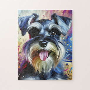 Miniatur Schnauzer Salz Pfeffer Hund Acryldruck