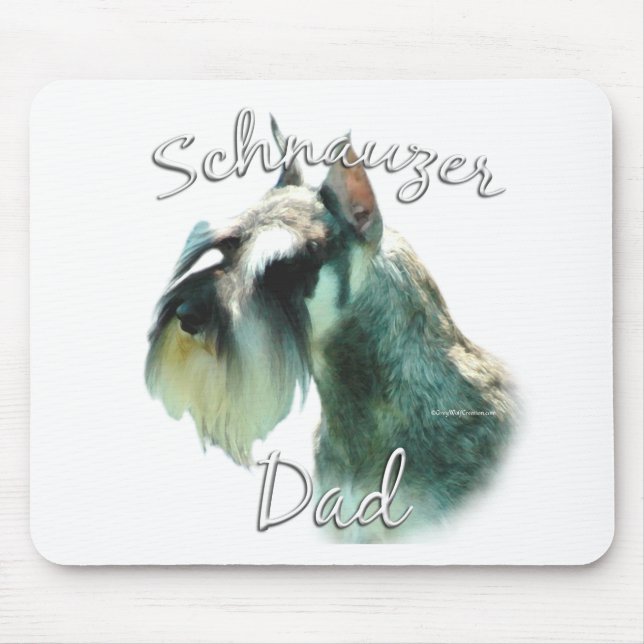 Miniatur Schnauzer Vater 2 Mousepad (Vorne)